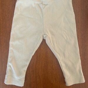 🍊5/$25 Indigo The Littlest Light Yellow Ribbed Organic Cotton Leggings size 3-6m
